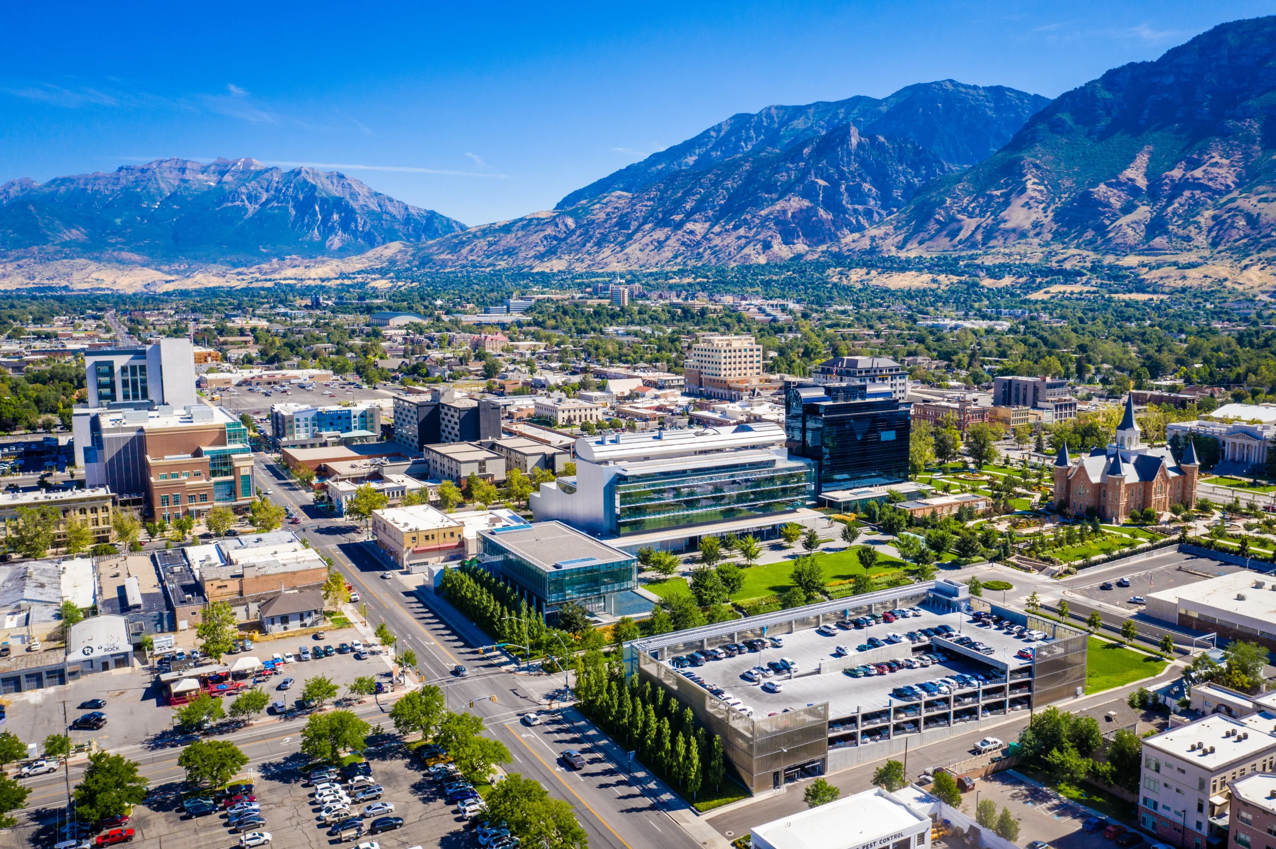 Aerial view of Provo, Utah County