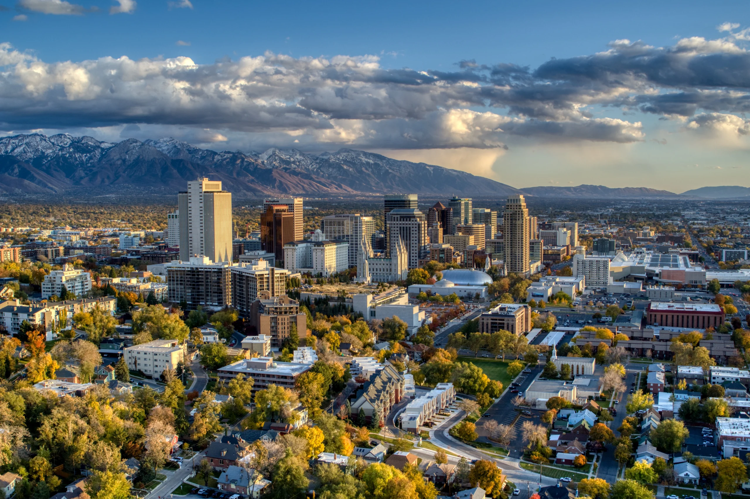 Aerial view of Salt Lake County, Utah